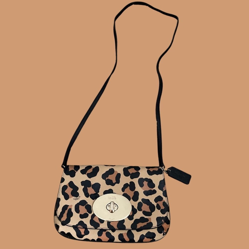 COACH Liv Crossbody in Ocelot Leopard Print